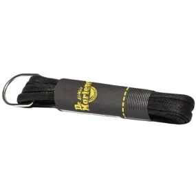 140cm Black Waxed Flat Shoe Laces – Fits 8–10 Eye Dr. Martens Boots