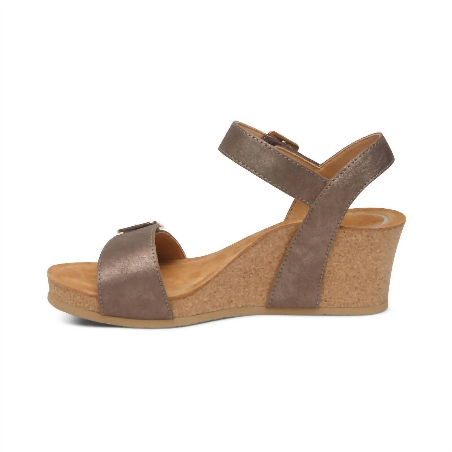 Aetrex - LEXA QUARTER STRAP WEDGE SANDAL