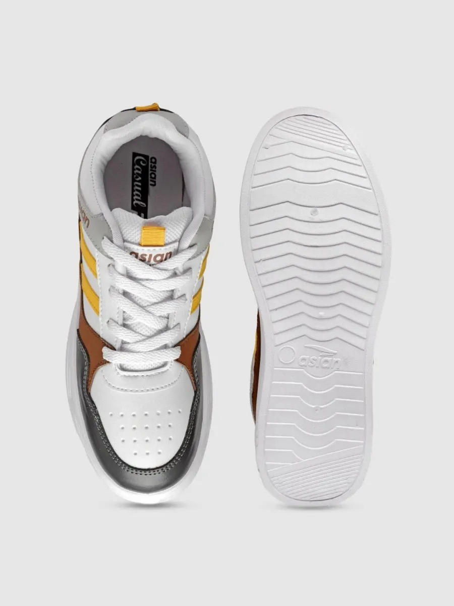 ASIAN Men Striped Memory Foam Insole Sneakers
