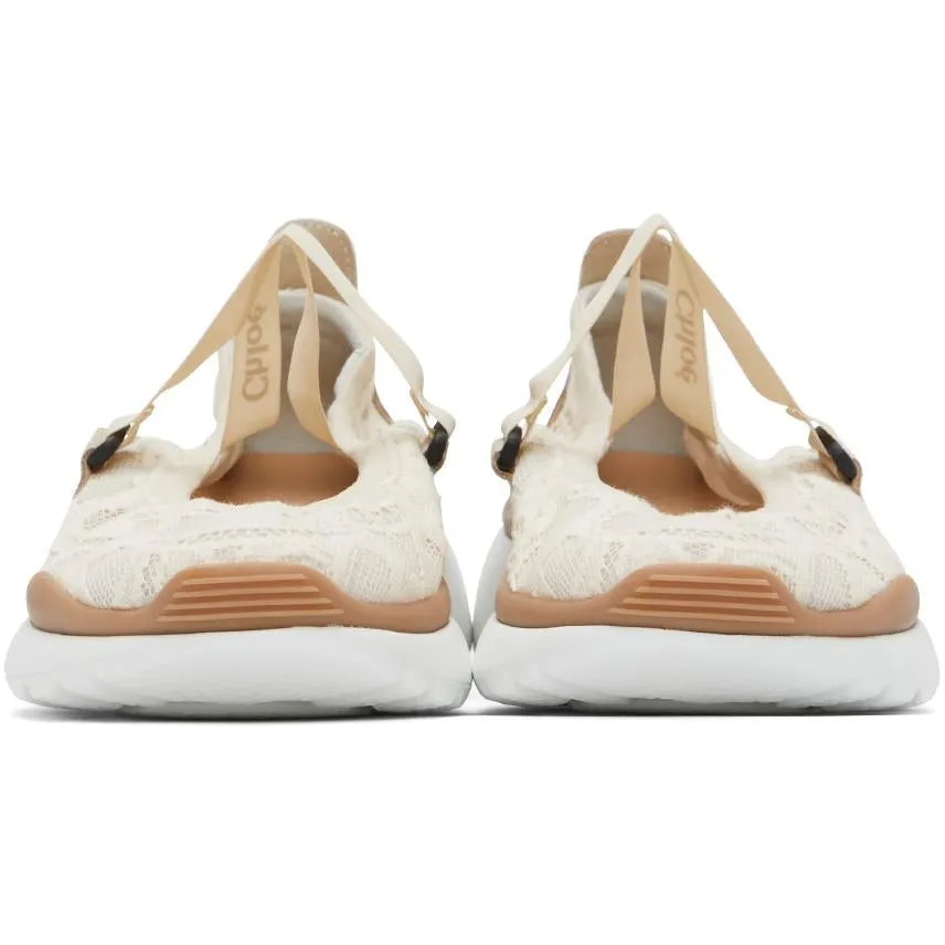ChloÃ© Off-White Lace Sonnie Ballet Sneakers