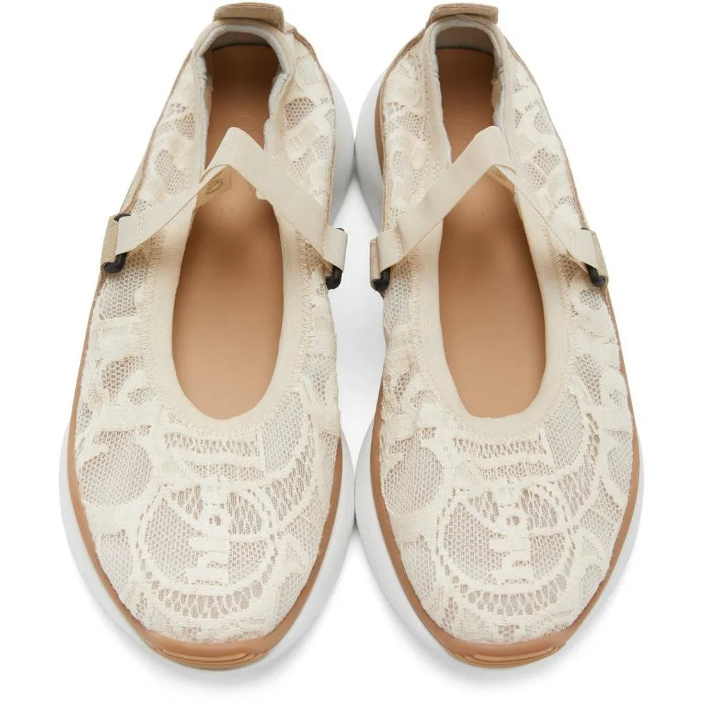 ChloÃ© Off-White Lace Sonnie Ballet Sneakers