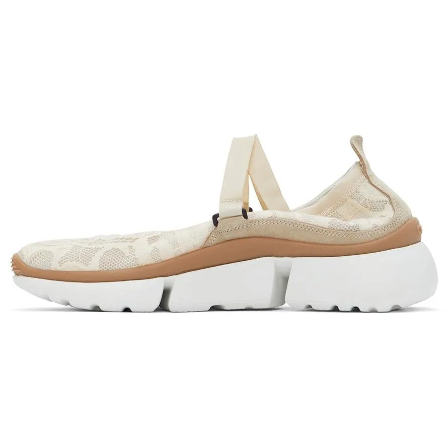 ChloÃ© Off-White Lace Sonnie Ballet Sneakers