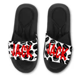 Custom Hockey Slides Personalized With Your Text