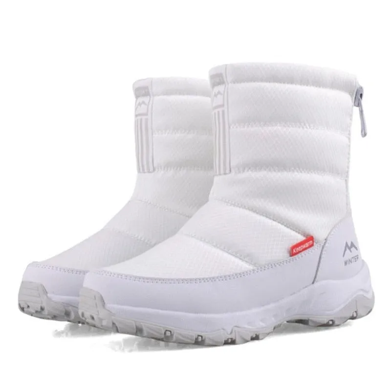 Cuzcare Waterproof Women Snow Boots Nonslip Plush Orthopedic Shoes
