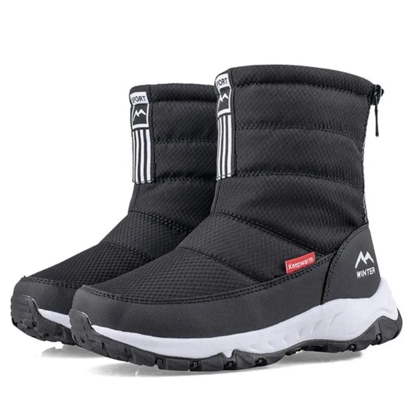 Cuzcare Waterproof Women Snow Boots Nonslip Plush Orthopedic Shoes