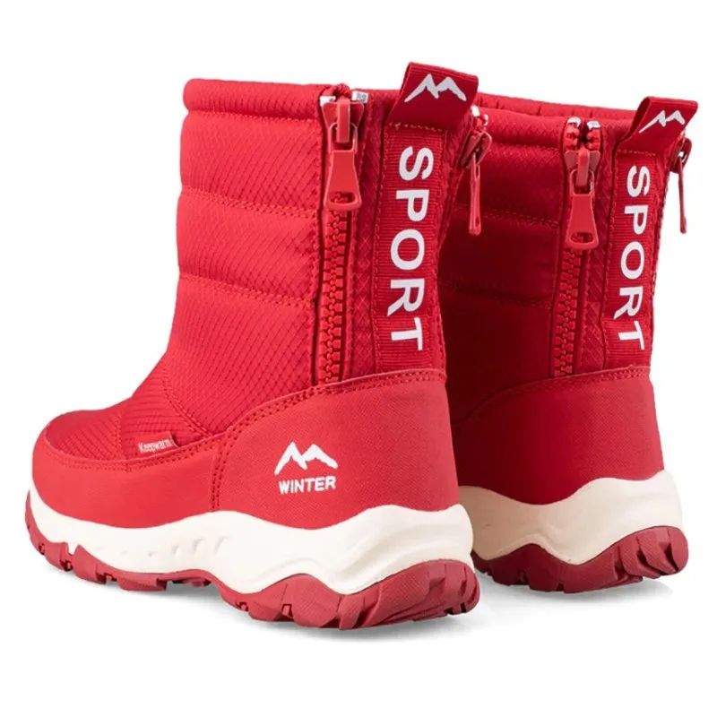 Cuzcare Waterproof Women Snow Boots Nonslip Plush Orthopedic Shoes
