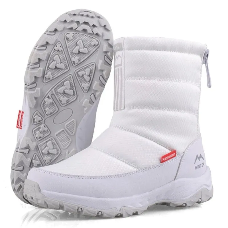 Cuzcare Waterproof Women Snow Boots Nonslip Plush Orthopedic Shoes