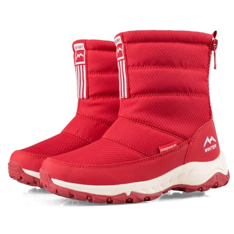 Cuzcare Waterproof Women Snow Boots Nonslip Plush Orthopedic Shoes