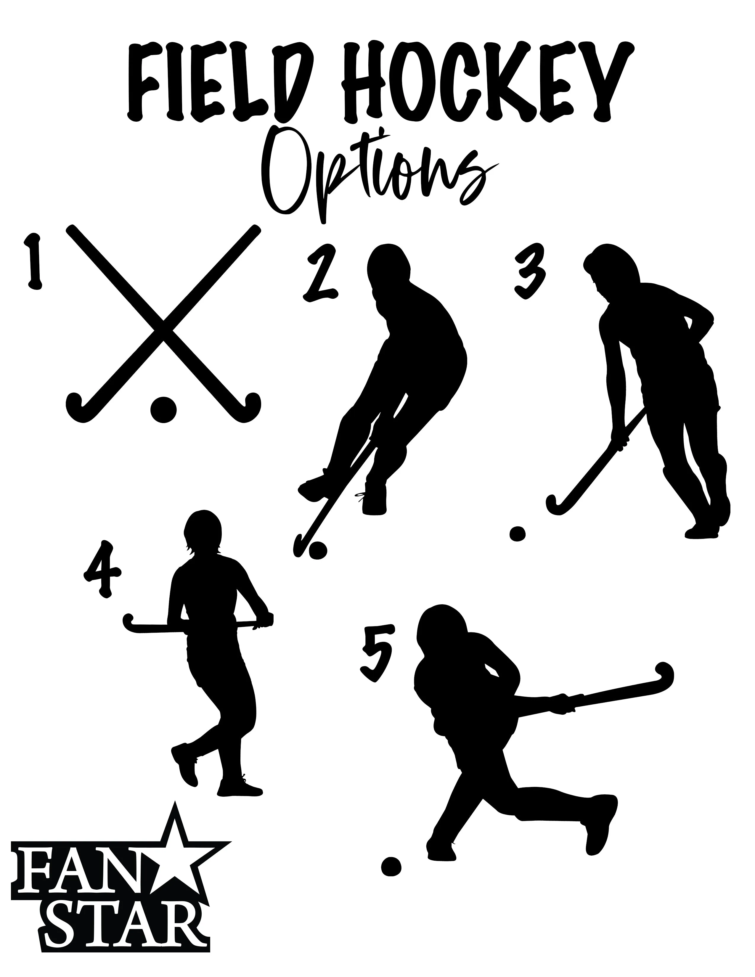 Field Hockey Flames Slides - Customize with Your Name