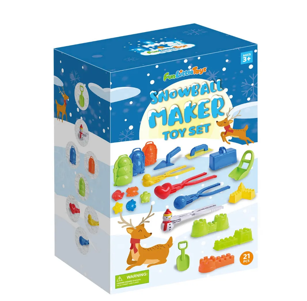 Fun Little Toys Snowball Maker Toys 21pc Set