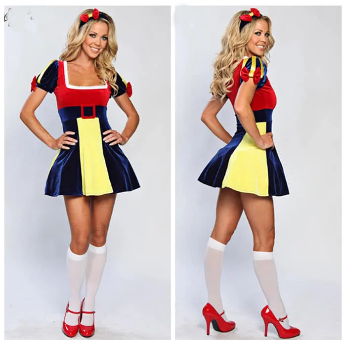 Mickey  Animal Snow White Halloween Costume Adult Women Cosplay Fancy Dress