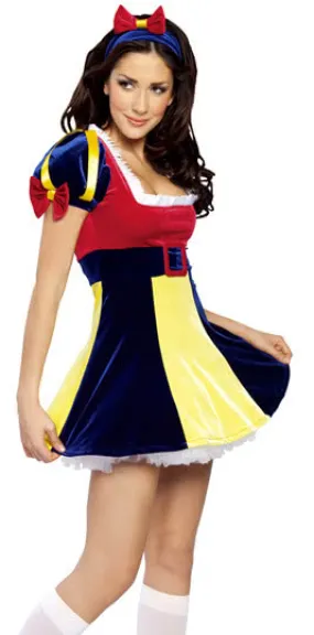 Mickey  Animal Snow White Halloween Costume Adult Women Cosplay Fancy Dress