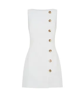 Olympia Dress in White Crinkle