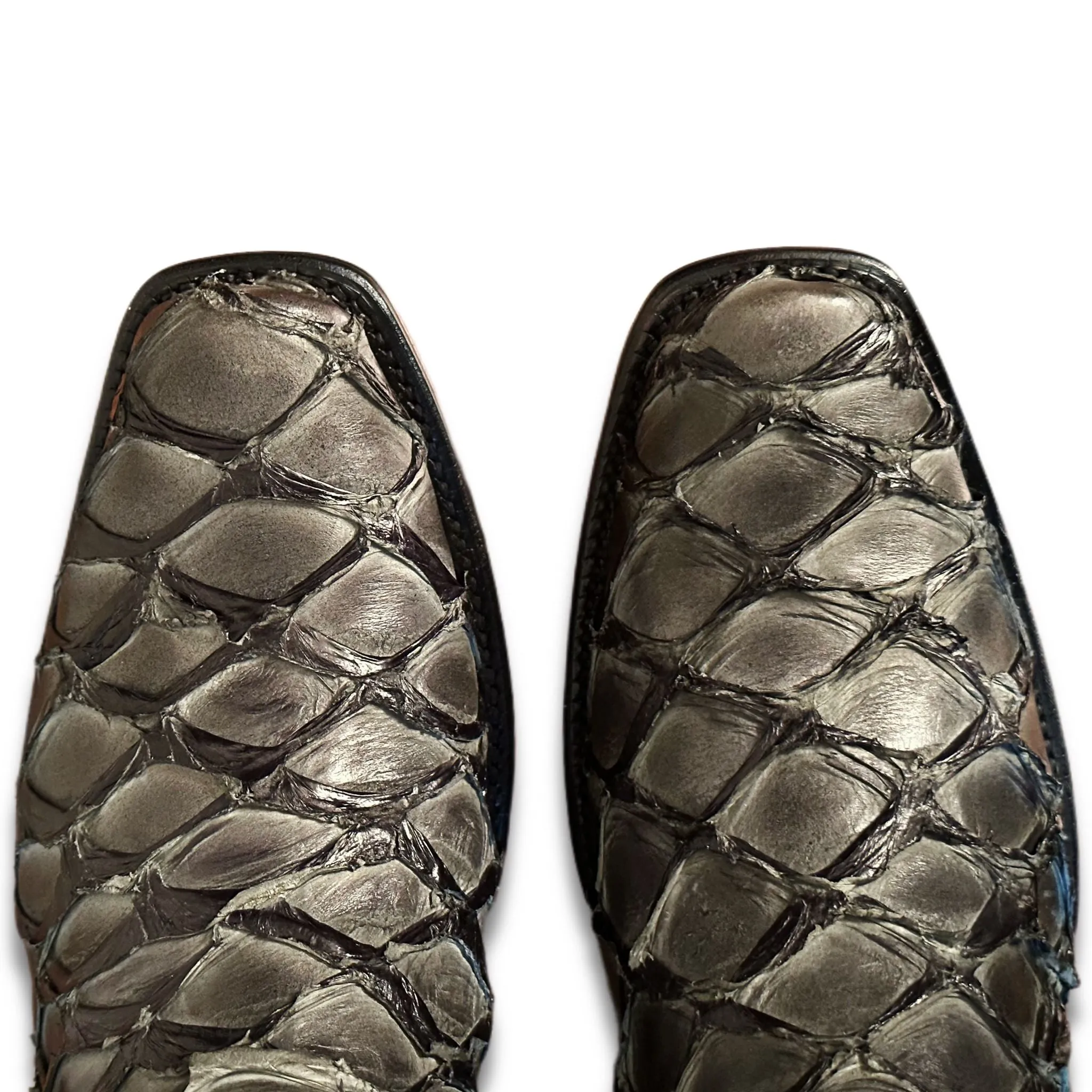 Sobèk's Gunmetal Grey Goodyear Welt Pirarucu Boots